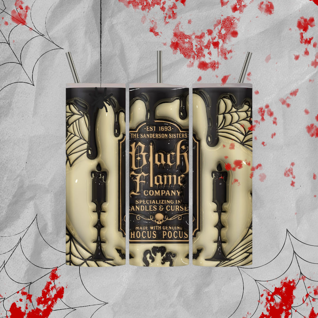 Black Flame Candle Tumbler