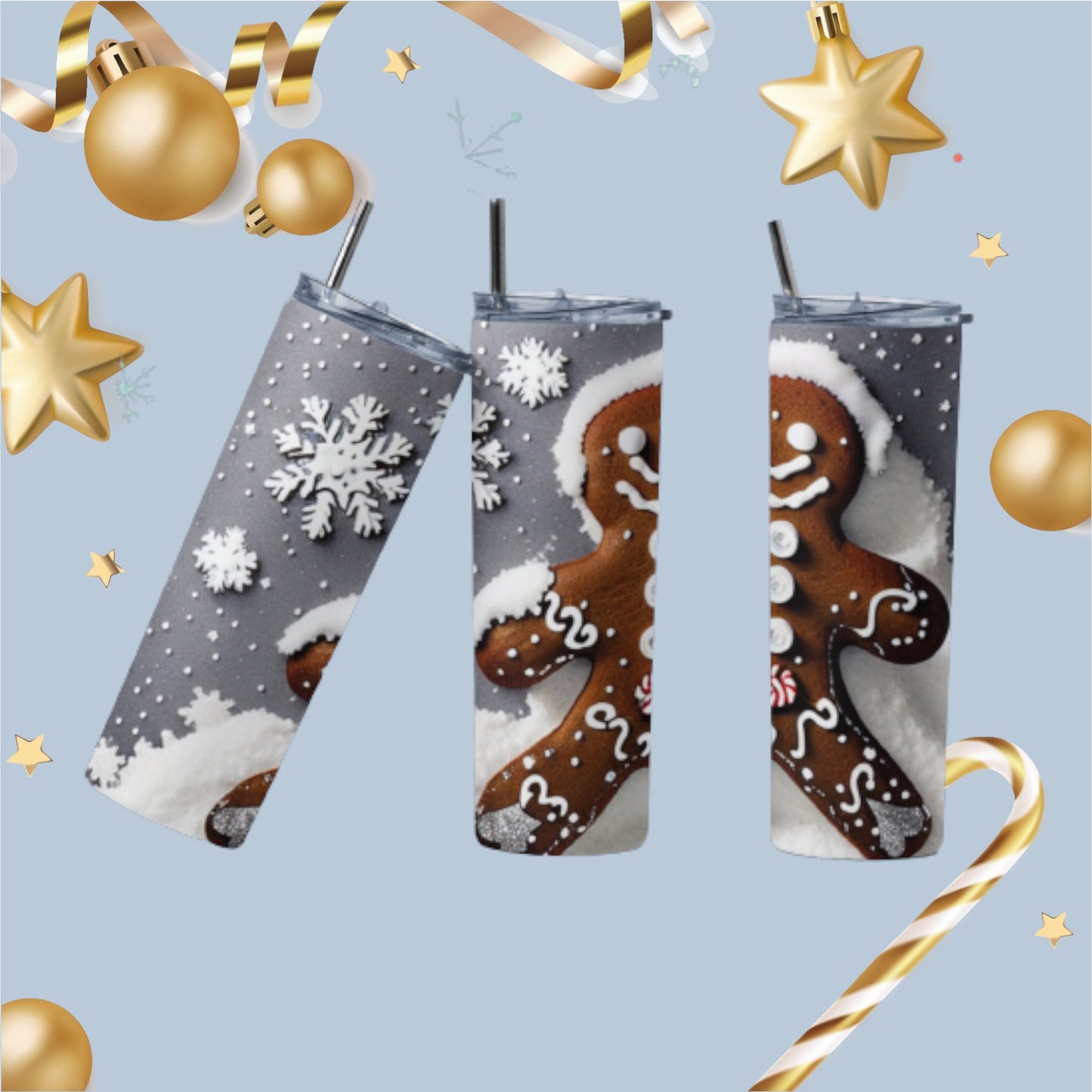 Christmas Gingerbread Man Tumbler
