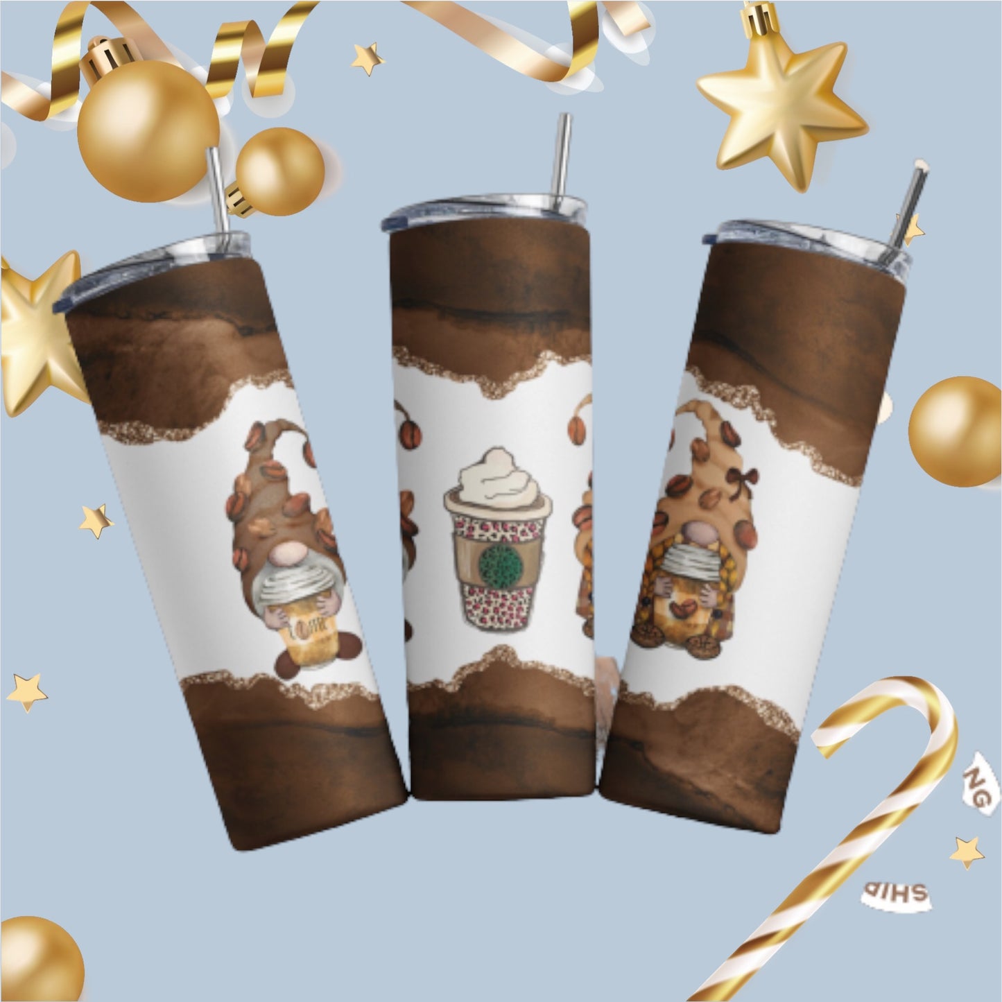 Christmas Coffee Gnome Tumbler