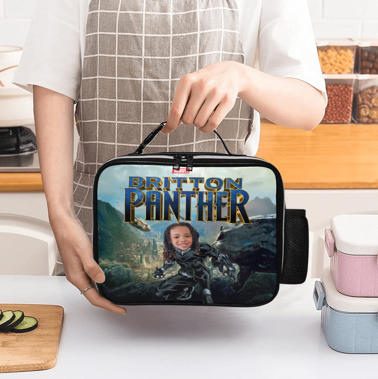Custom PU Leather Lunch Bag