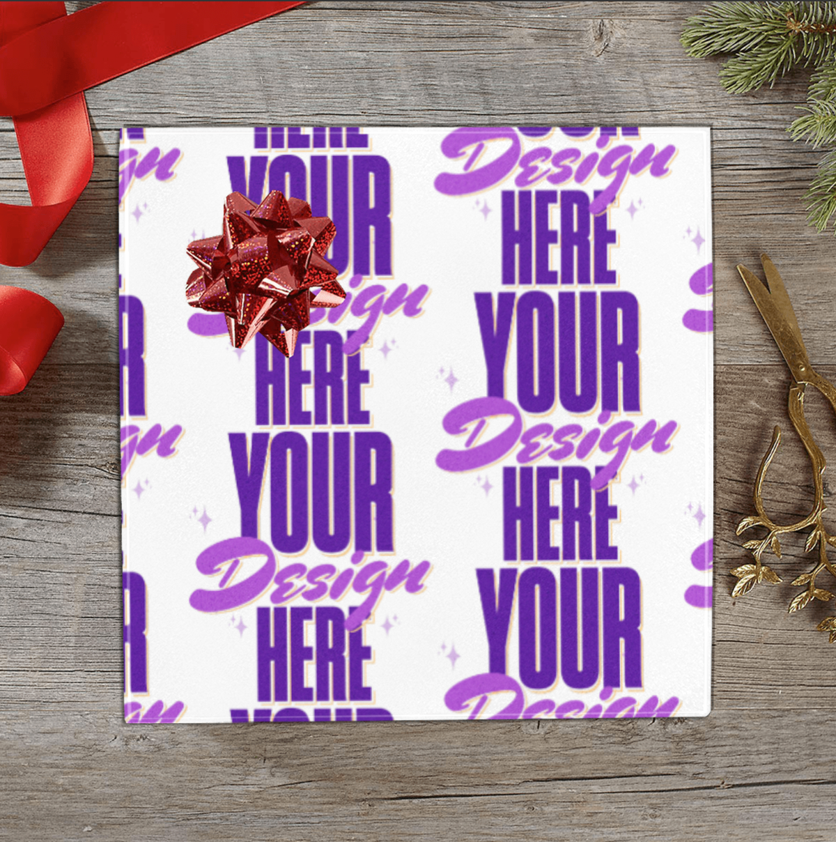 Custom Gift Wrapping Paper 58"x 23" (3 Rolls)