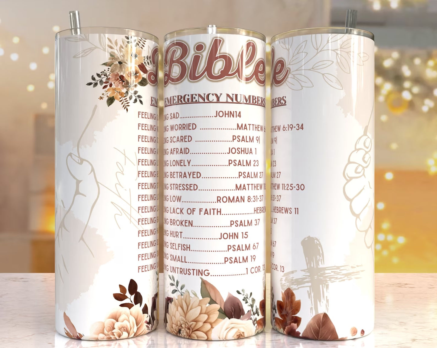 Bible Emergency Numbers Tumbler