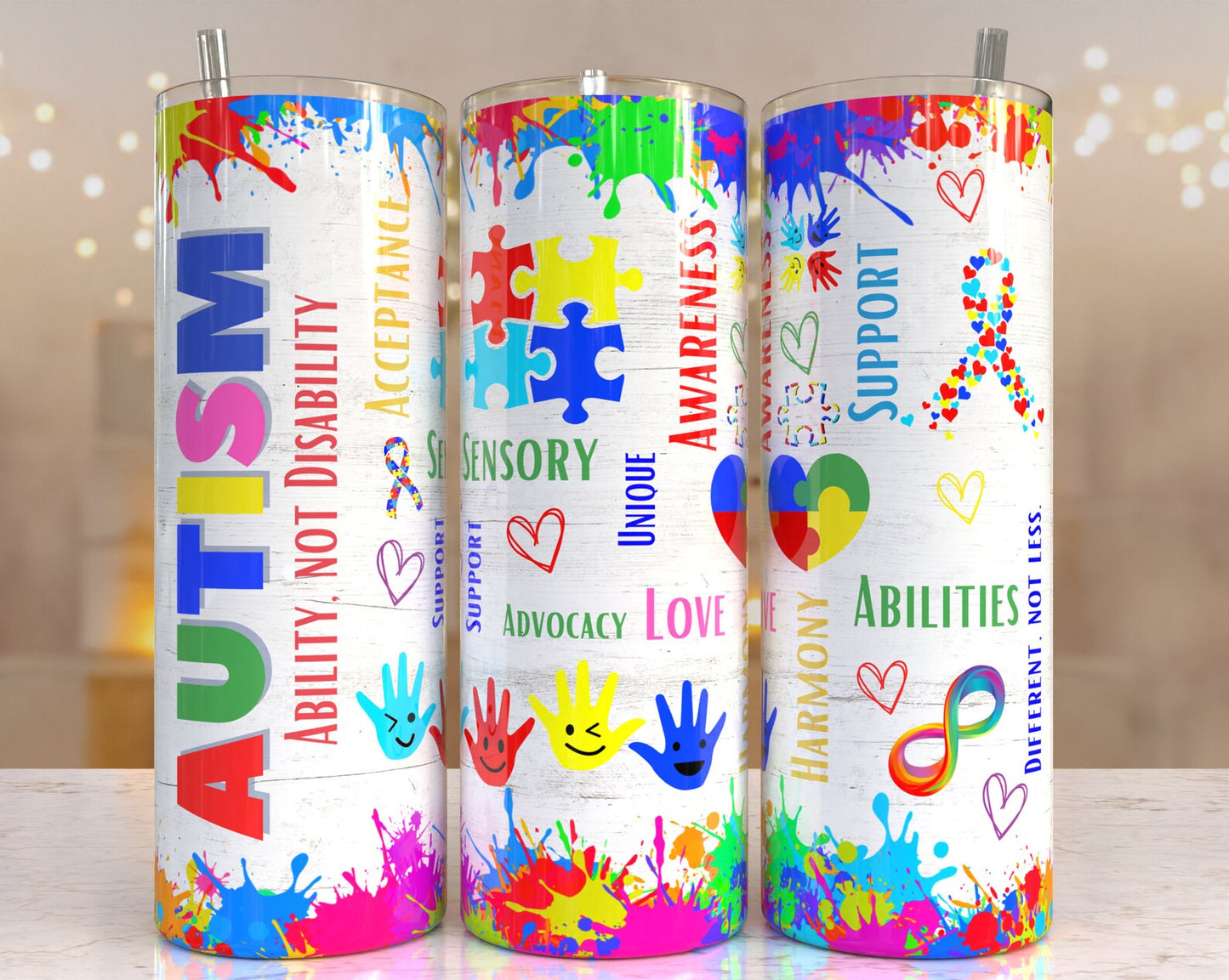 Ability, Not Disability Autism Tumbler