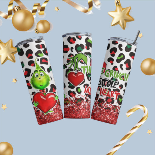 The Grinch Stole My Heart Christmas Tumbler